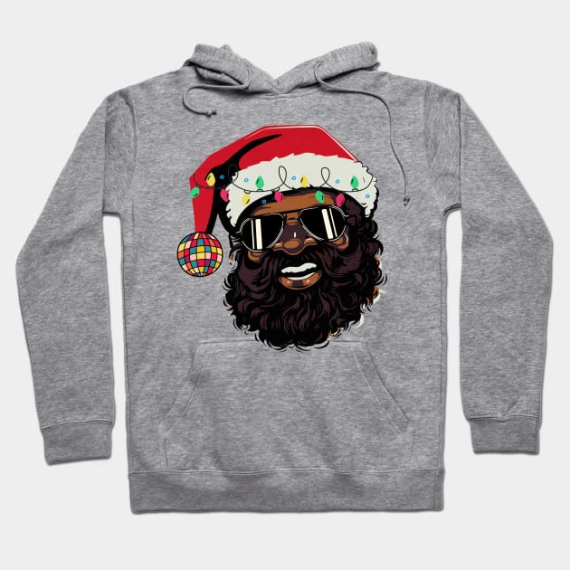 Afro Santa Hoodie by MZeeDesigns